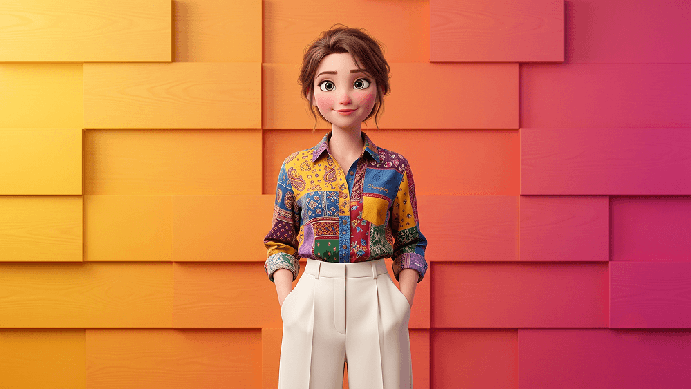 Prompt per un Ritratto di Personaggio Femminile Animato in 3D in Qualità Pixar - Gemini Prompt