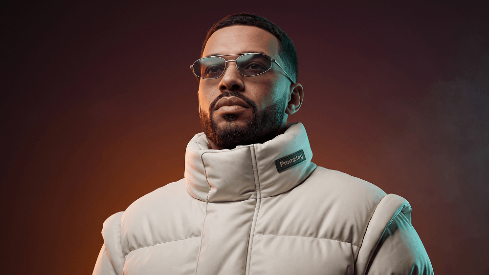Futuristic Male Portrait with a Puffer Jacket Prompt - Gemini Prompt