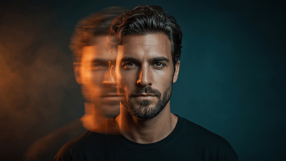 Ritratto Cinematico Ciano Arancio Motion Blur Prompt - Gemini Prompt