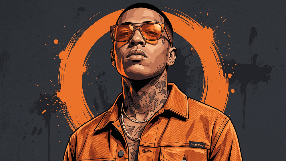 Prompt per un'Illustrazione Maschile in Stile Streetwear Grafico - Gemini Prompt