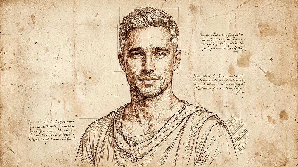Classic Portrait Drawing Inspired by Leonardo da Vinci Prompt - Gemini Prompt