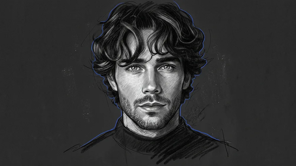 Black Paper Charcoal & White Chalk Portrait Prompt - Gemini Prompt