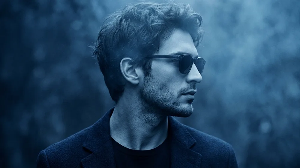 Cinematic Monochromatic Blue Portrait From Your Photo Prompt - Gemini Prompt