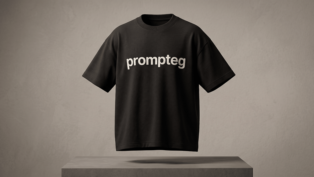 KI-Prompt für ein ultra-realistisches T-Shirt-Mockup und Werbebild für den E-Commerce - Gemini Prompt