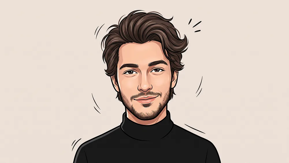 Playful Hand-Drawn Caricature With Sketch Marks Prompt - Gemini Prompt