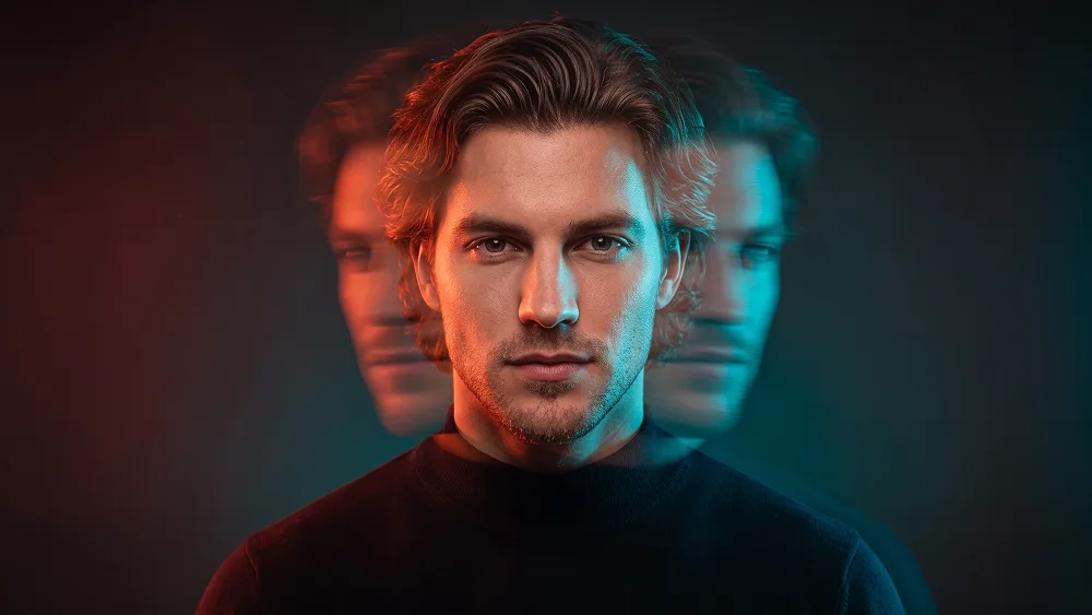 Long Exposure Motion Blur Editorial Portrait from Photo Prompt - Gemini Prompt