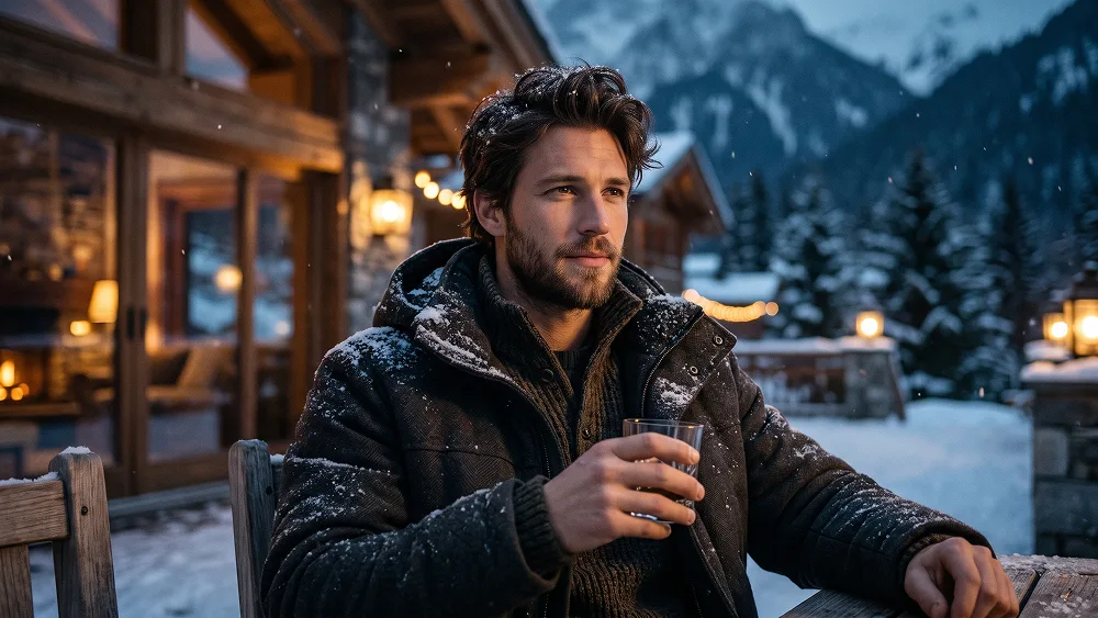 Prompt Ritratto Invernale di Lusso in Resort Alpino - Nano Banana 2 Prompt
