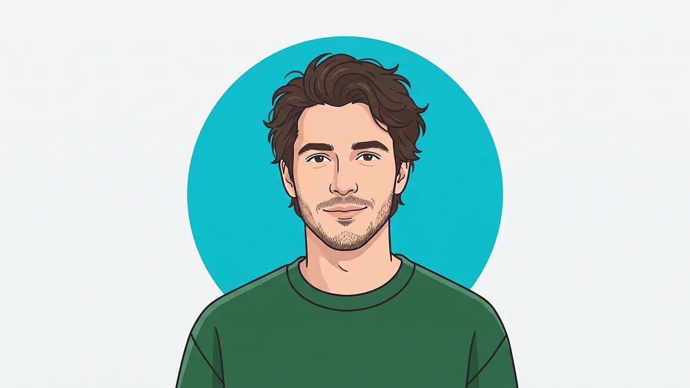 Dairesel Renk Arka Planlı Minimal Düz Avatar Portre Promptu - Gemini Prompt