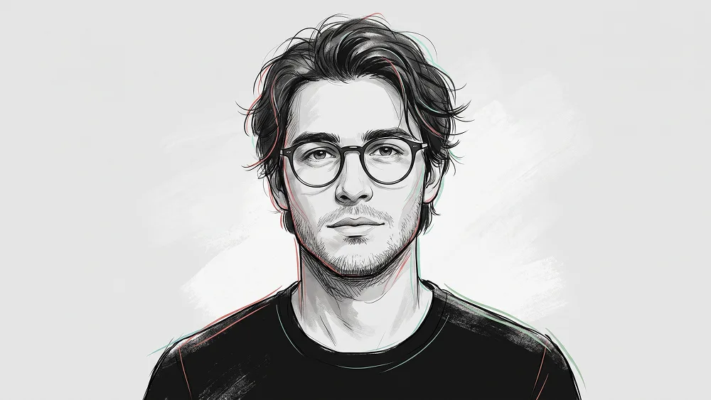 Monochromes Skizzenporträt als Vektor-Avatar Prompt - Nano Banana 2 Prompt