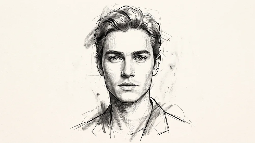 Realistic Graphite Pencil and Ink Portrait from Photo Prompt - Gemini Prompt