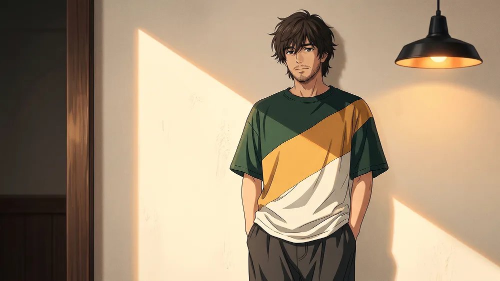 Prompt Ritratto Anime Retrò da Foto con Streetwear Dorato - Nano Banana 2 Prompt