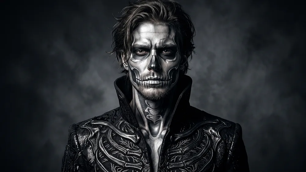 Skeleton Couture Portrait Prompt for Dark Fashion Editorials - Nano Banana 2 Prompt