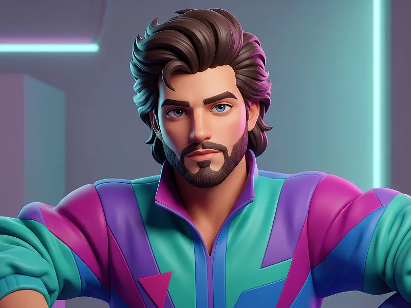 1980s Retro 3D Editorial Character Portrait Prompt - Chatgpt Prompt