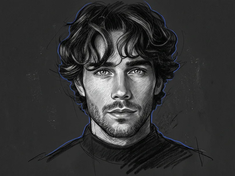 Black Paper Charcoal & White Chalk Portrait Prompt - Gemini Prompt