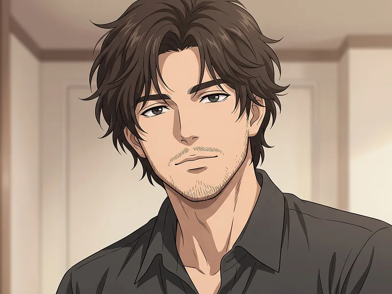 Calm Anime Portrait With Tousled Hair And Soft Neutral Interior Prompt - Google Banana Pro Prompt