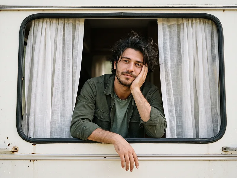 Prompt Ritratto Spontaneo al Finestrino del Camper - Nano Banana 2 Prompt
