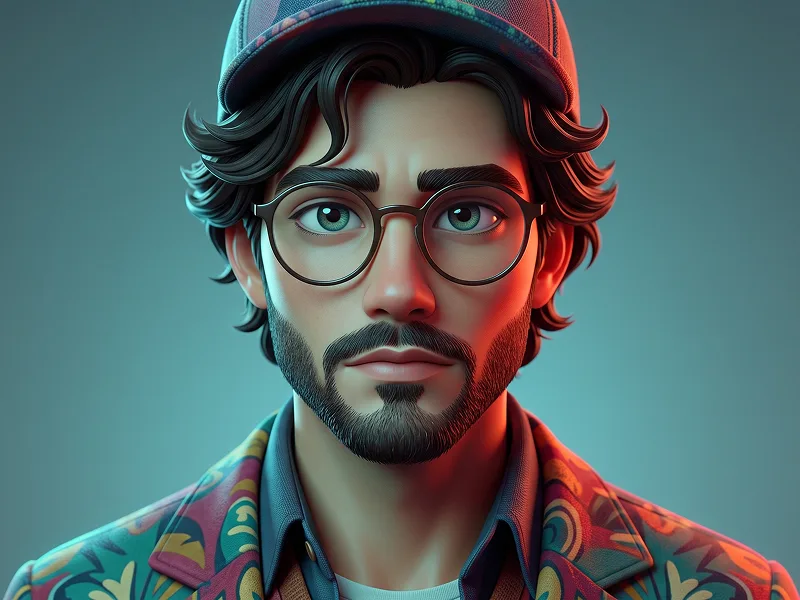 Colorful 3D Animated Character Portrait Prompt - Gemini Prompt