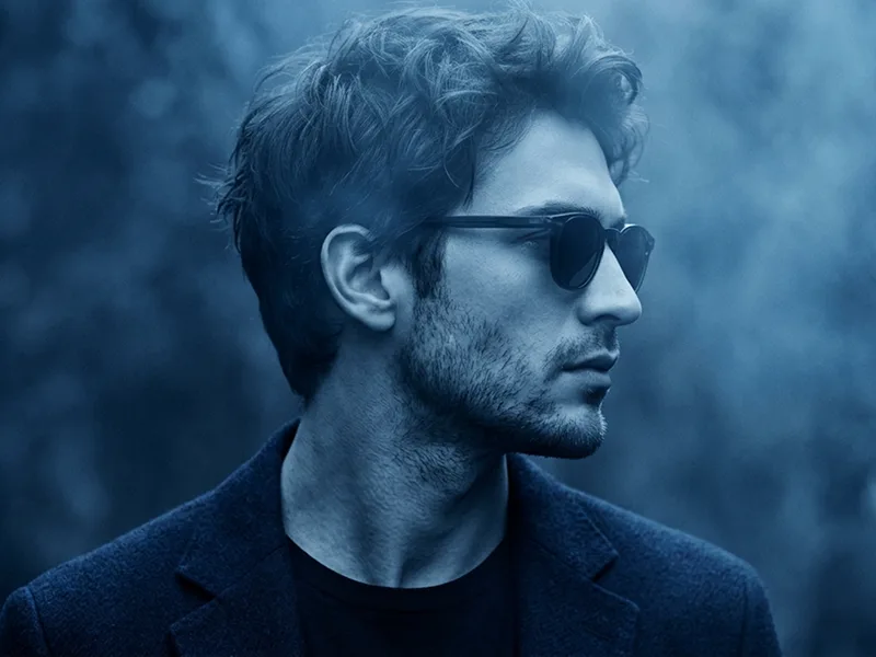 Cinematic Monochromatic Blue Portrait From Your Photo Prompt - Gemini Prompt
