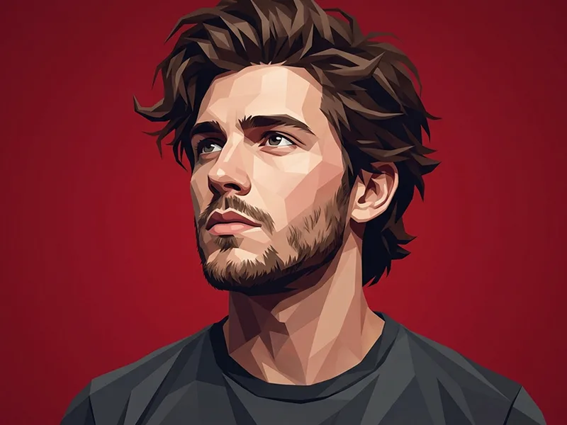 Fotoğraftan Geometrik Low Poly 3D Portre Promptu - AI Prompt