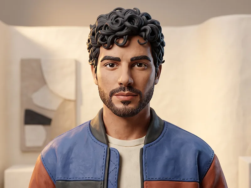 Handcrafted Claymation Character Portrait from Photo Prompt - Gemini Prompt