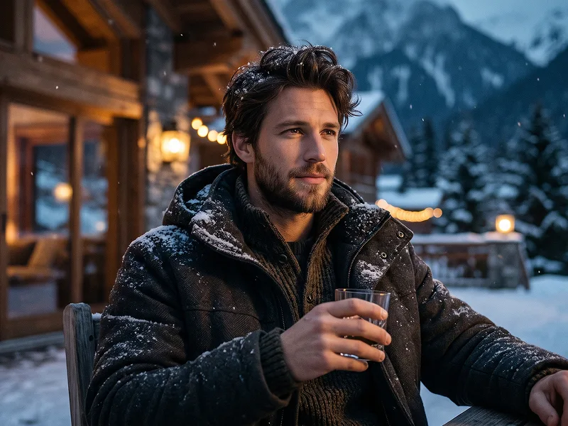 Prompt Ritratto Invernale di Lusso in Resort Alpino - Nano Banana 2 Prompt
