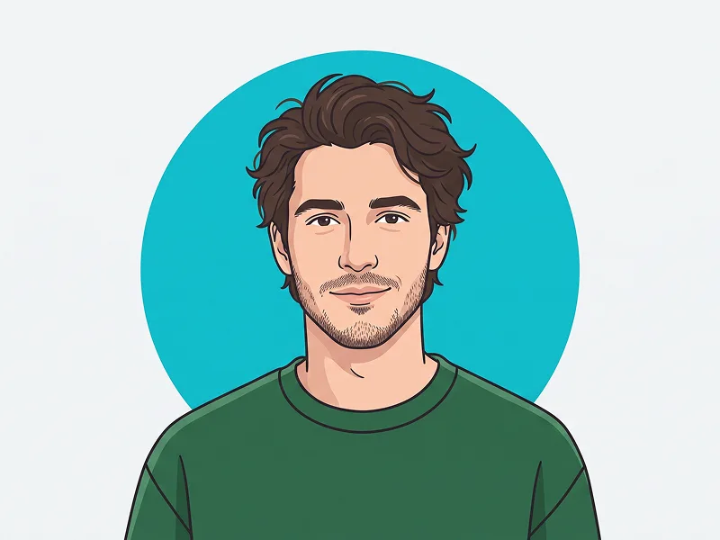 Minimal Flat Avatar Portrait With Circular Color Background Prompt - Gemini Prompt