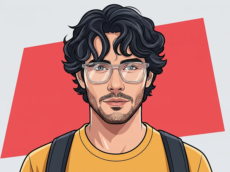 Fotoğraftan Kırmızı Şekilli Modern Vektör Avatar Promptu - Gemini Prompt
