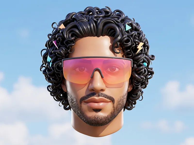 Retro Pop Visor Floating 3D Avatar aus Foto Prompt - Gemini Prompt