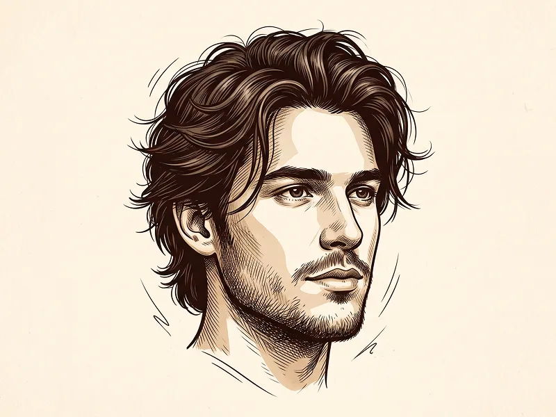 Vintage Floating Head Illustration With Sepia Ink And Engraved Detail Prompt - Gemini Prompt