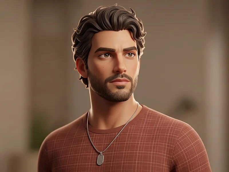 Warm Terracotta 3D Editorial Character Portrait Prompt - Gemini Prompt