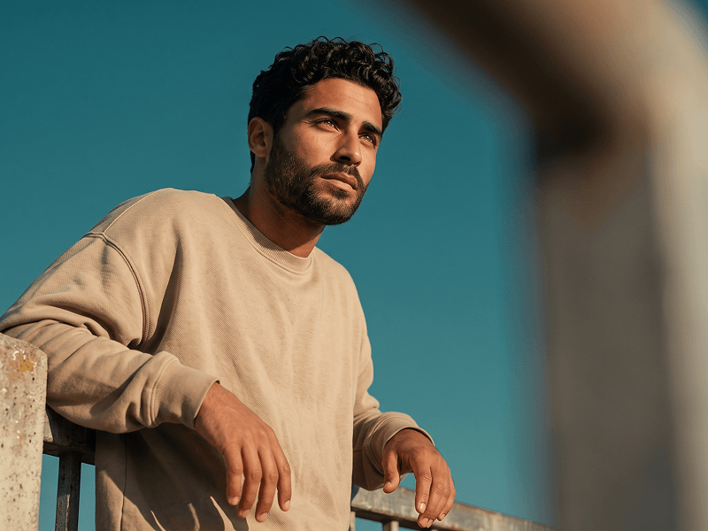 Ultra-Realistic Editorial Male Portrait in Natural Daylight AI Prompt - Gemini Prompt