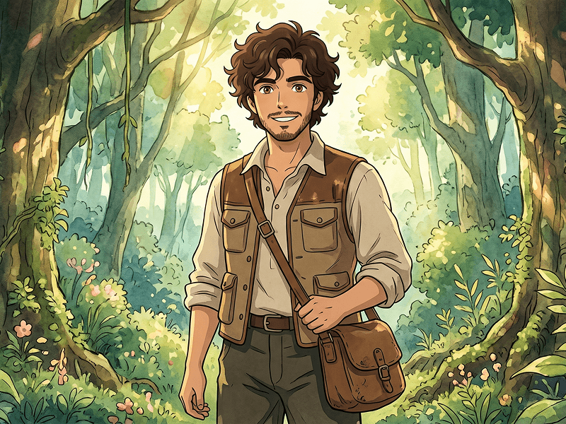Anime Portrait in an Enchanted Forest Prompt - Gemini Prompt