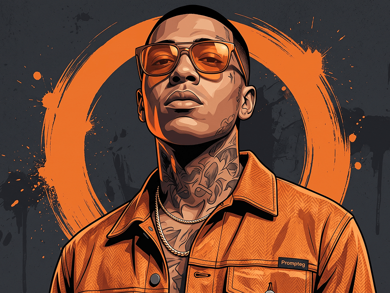 Graphic Streetwear Male Illustration Prompt - Gemini Prompt