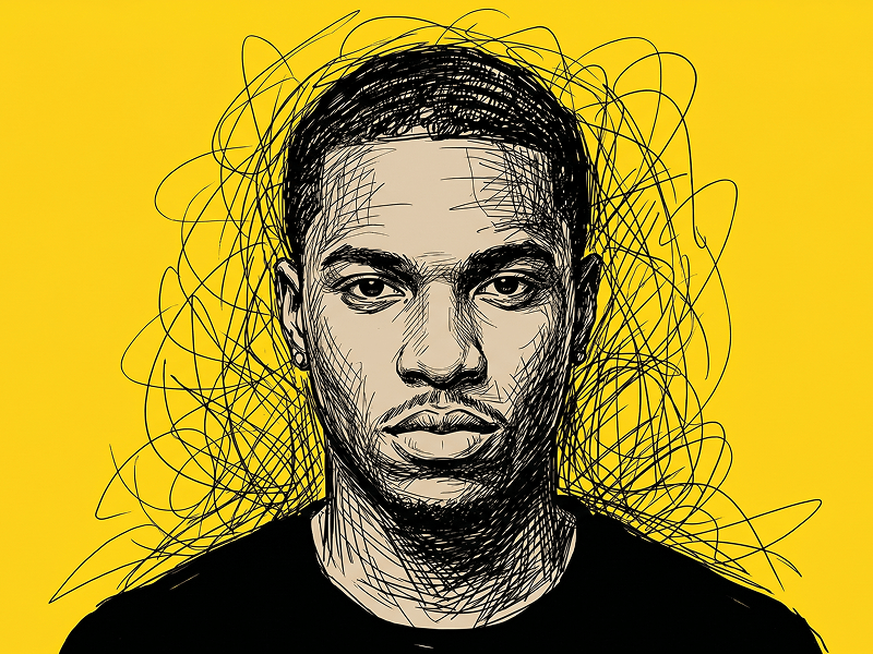 Stylish Portrait on a Yellow Background Prompt - Gemini Prompt