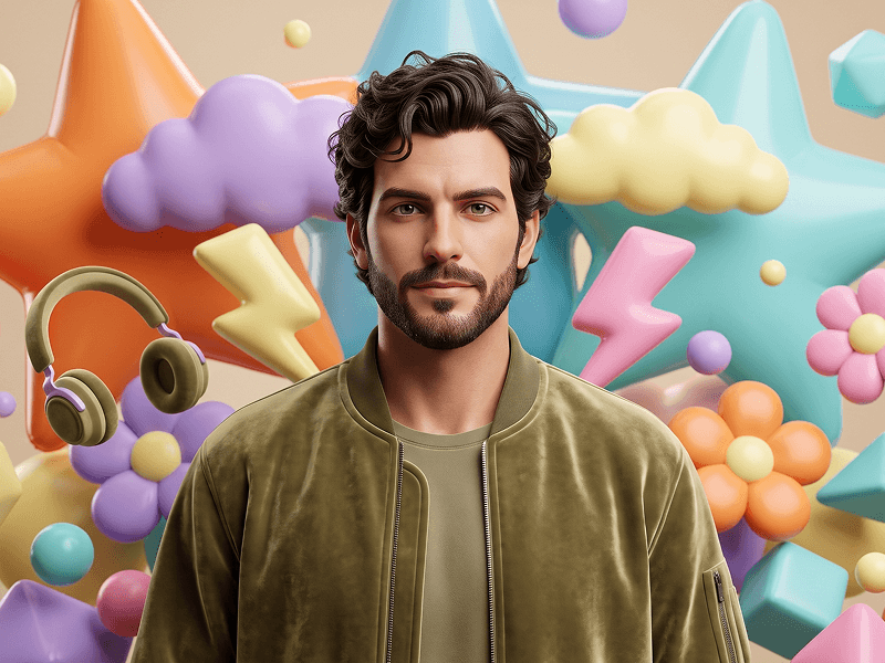 Puffy Streetwear 3D Character Portrait with Inflatable Sculptural Elements Prompt - Gemini Prompt