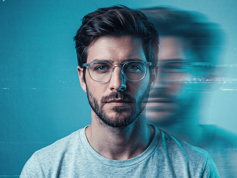 Ritratto Cinematico Retro VHS con Motion Blur Prompt - Gemini Prompt