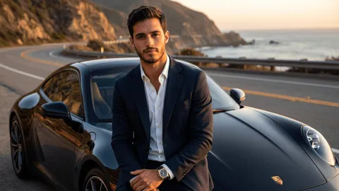 Prompt per un Ritratto Automobilistico Premium con una Porsche 911 Carrera al Tramonto - Gemini Prompt