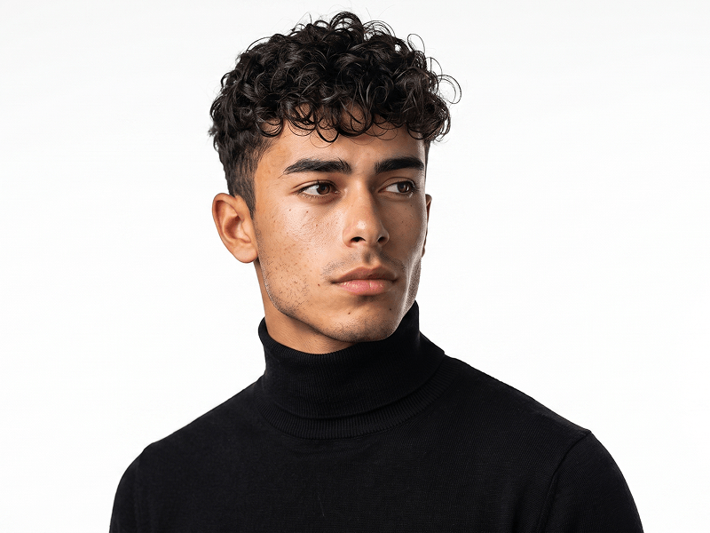 High-Fashion Editorial Portrait on a White Background Prompt - Gemini Prompt