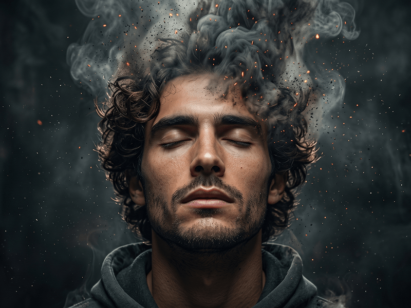 Cinematic Portrait with Smoke Effects Prompt - Gemini Prompt