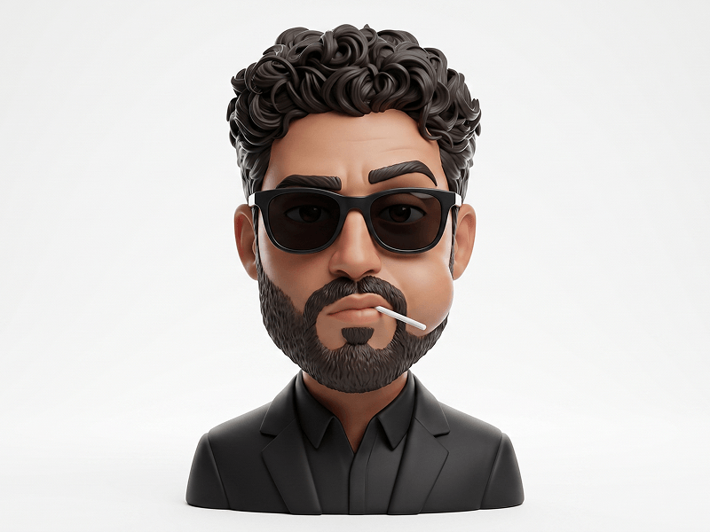 3D Designer Toy Bust Portrait AI Prompt - Gemini Prompt