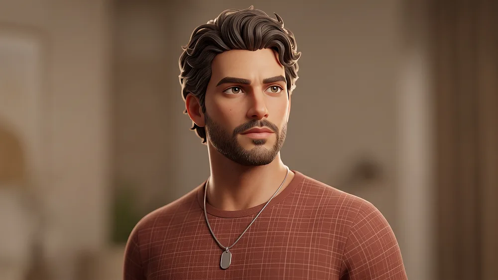 Warm Terracotta 3D Editorial Character Portrait Prompt - Gemini Prompt