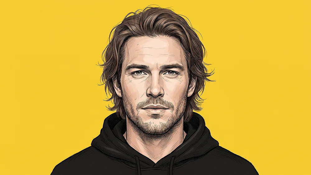 Yellow Ink Drawing Portrait With Detailed Crosshatching Prompt - Google Banana Pro Prompt